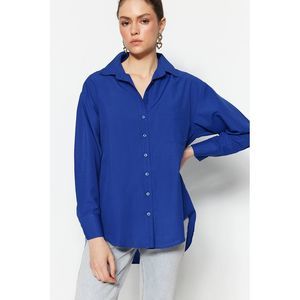 NWT Trendyol Women Oversize Shirt collar Woven Shirt